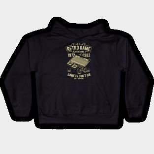 Retro Game ,Gamer Don't Die,Old Scool Gamer Kids Hoodie